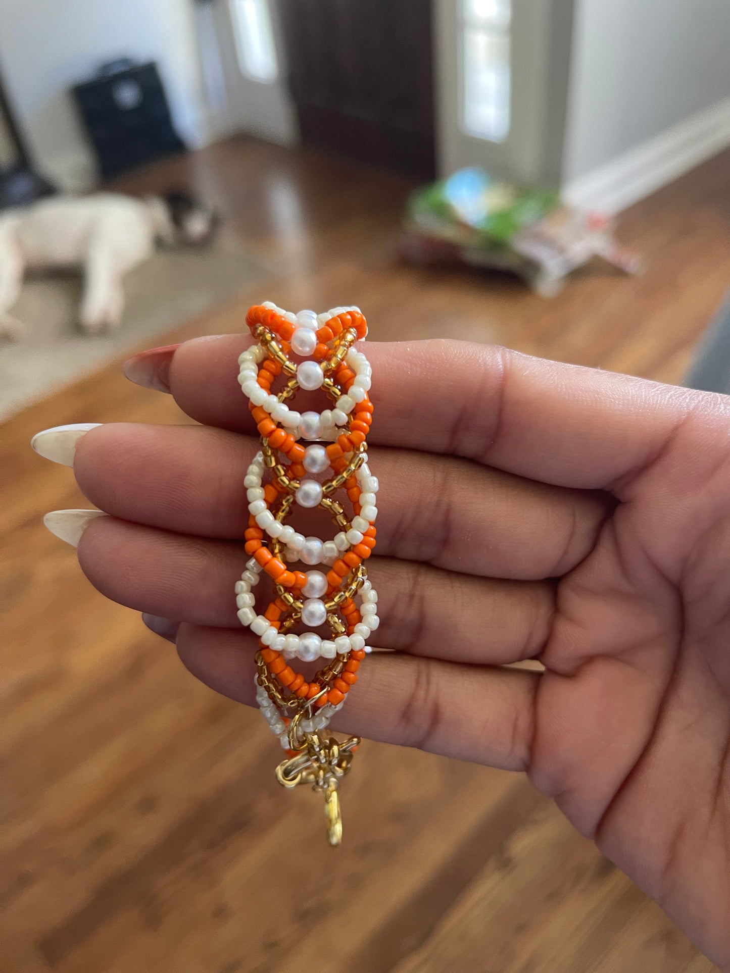 Tripled layered game day bracelet