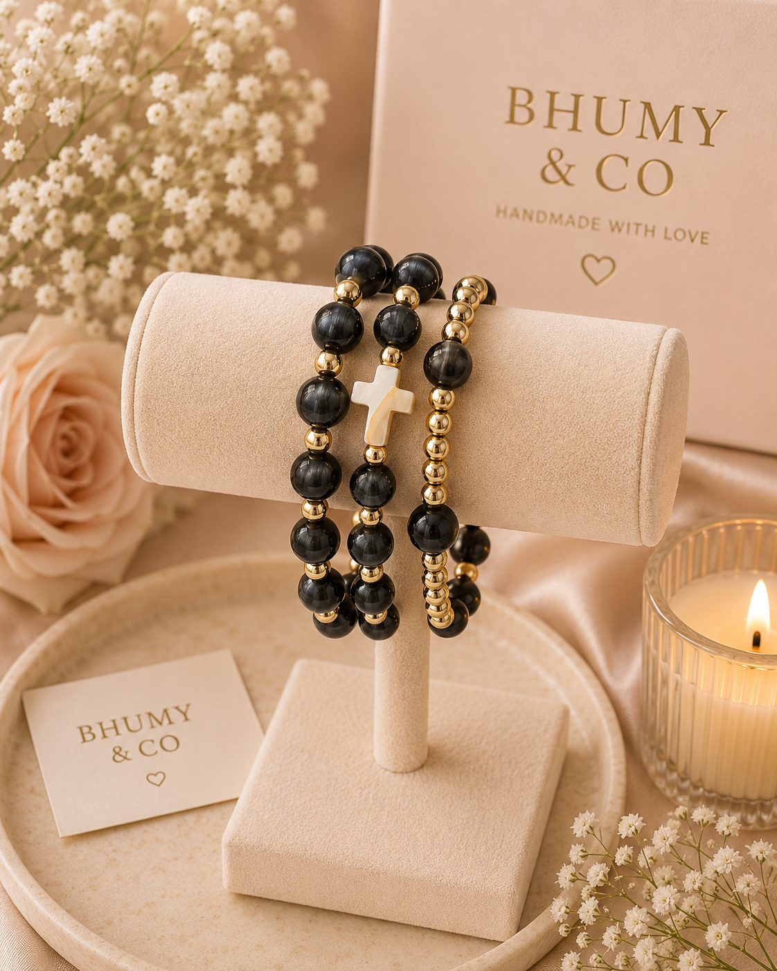 Midnight Grace Bracelet Stack