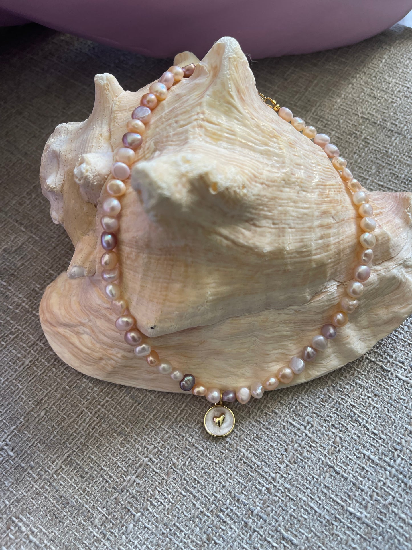 Pink mix pearls
