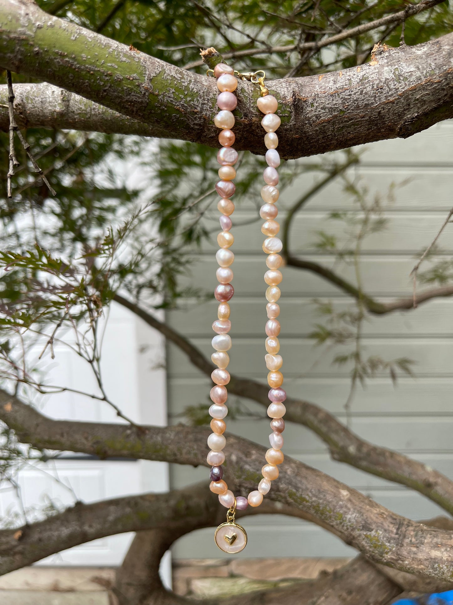 Pink mix pearls