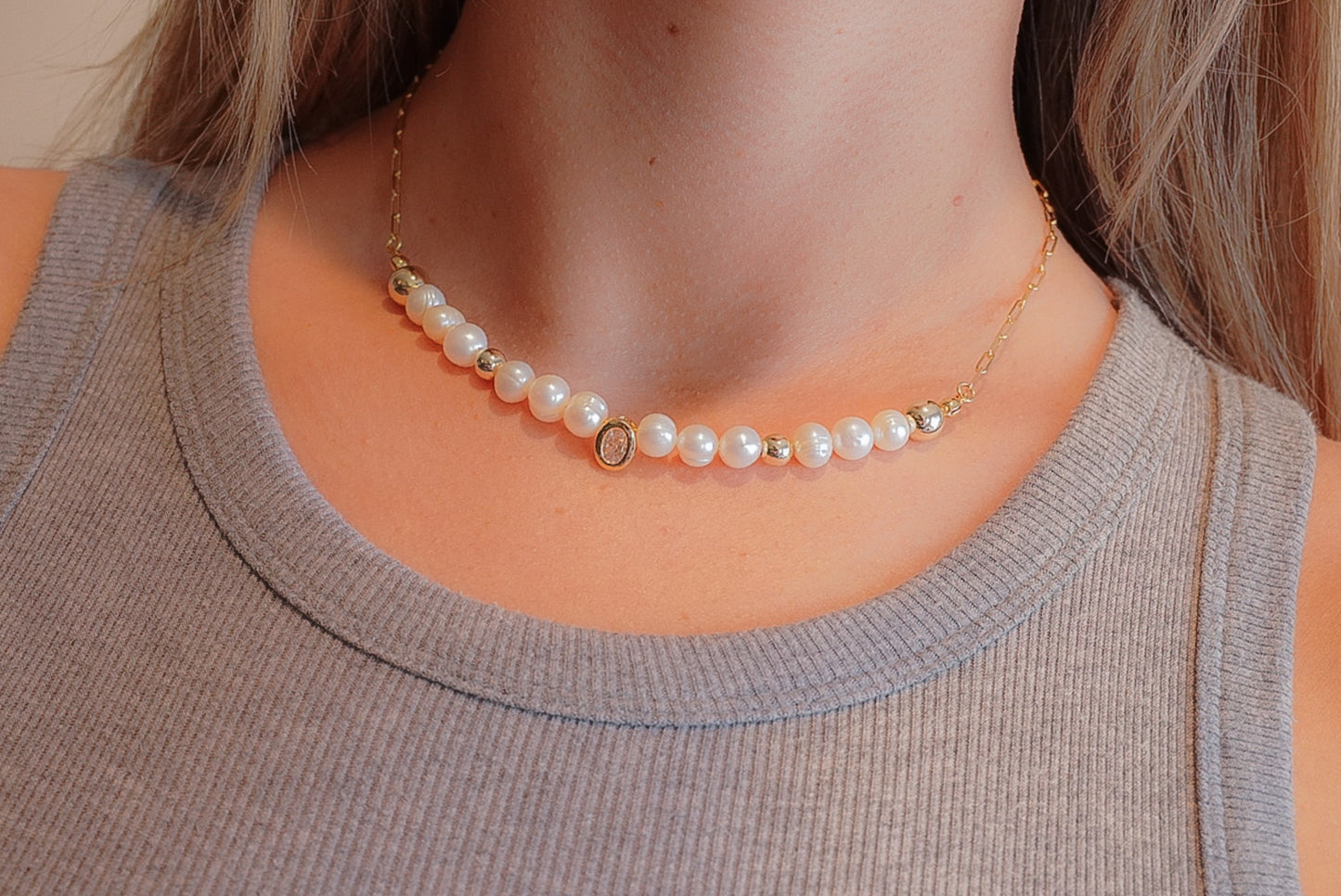 The Aphrodite Pearl & Gold Necklace
