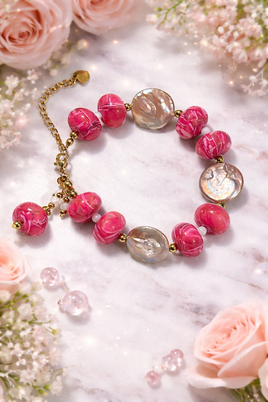 Blush Tide Shell Bracelet