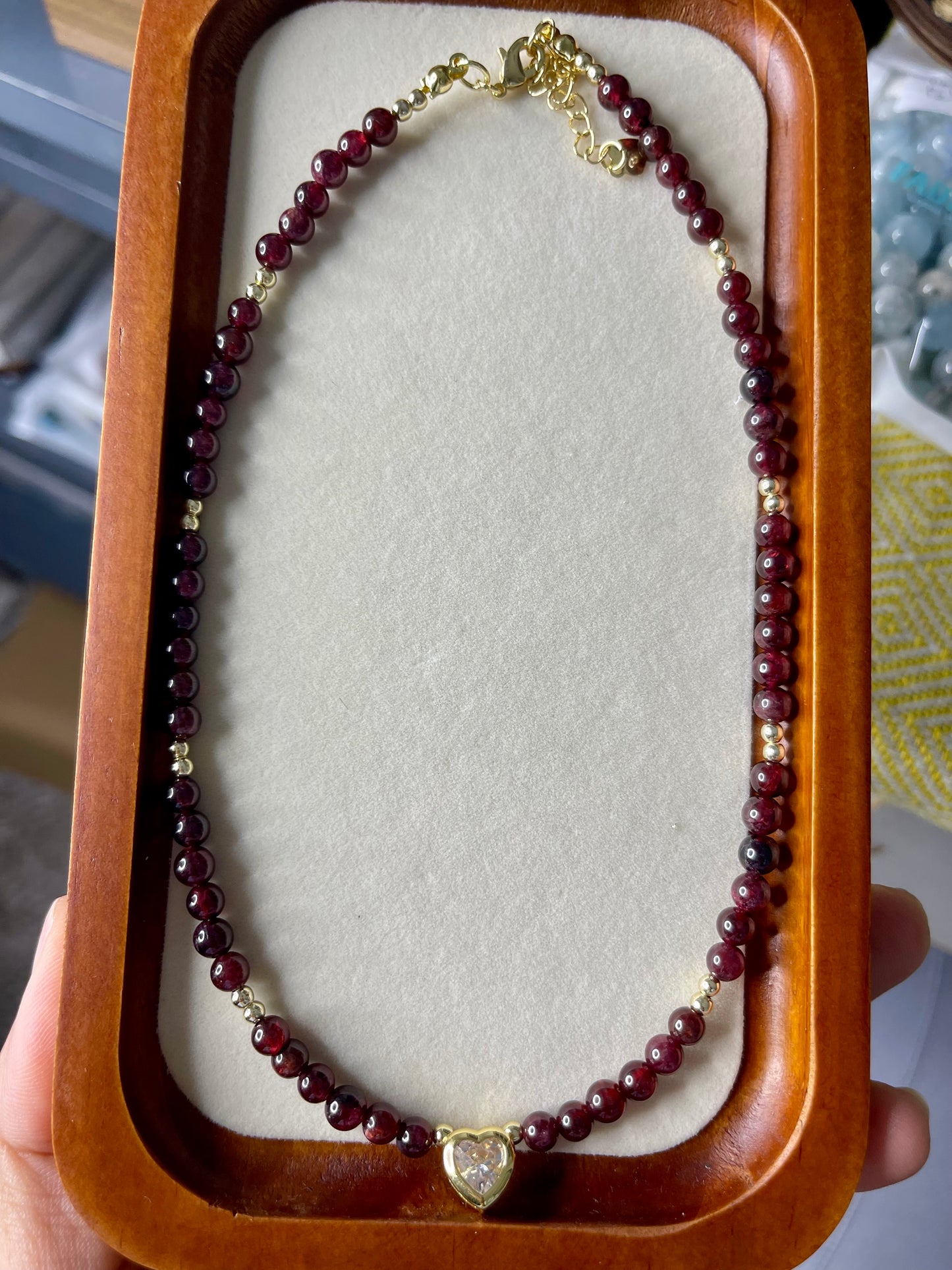Garnet Amour Heart Necklace