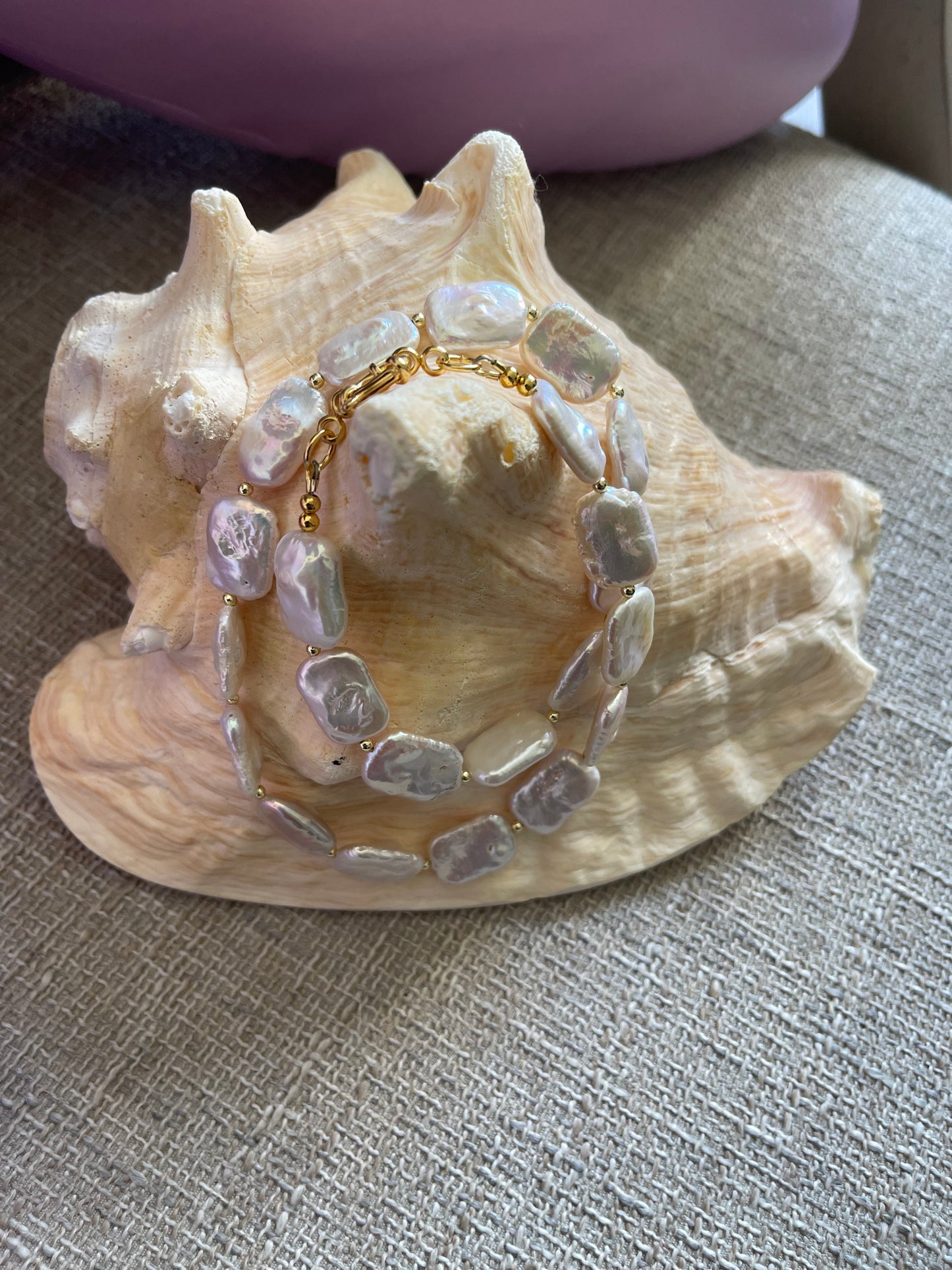 Iridescent Freshwater Pearl Necklace