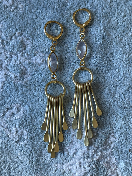 Crystal Mirage Fringe Earrings
