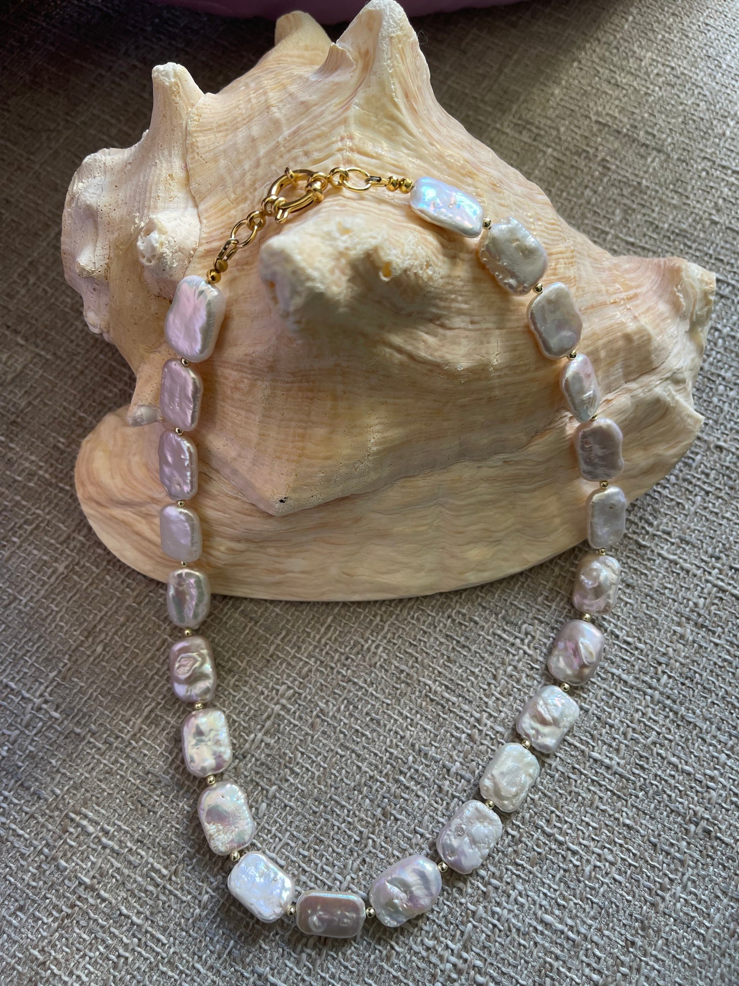 Iridescent Freshwater Pearl Necklace