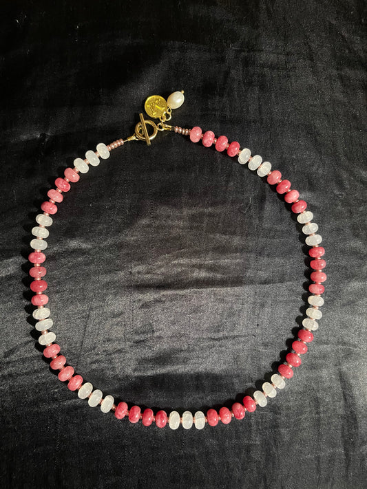 Pink and white Jade