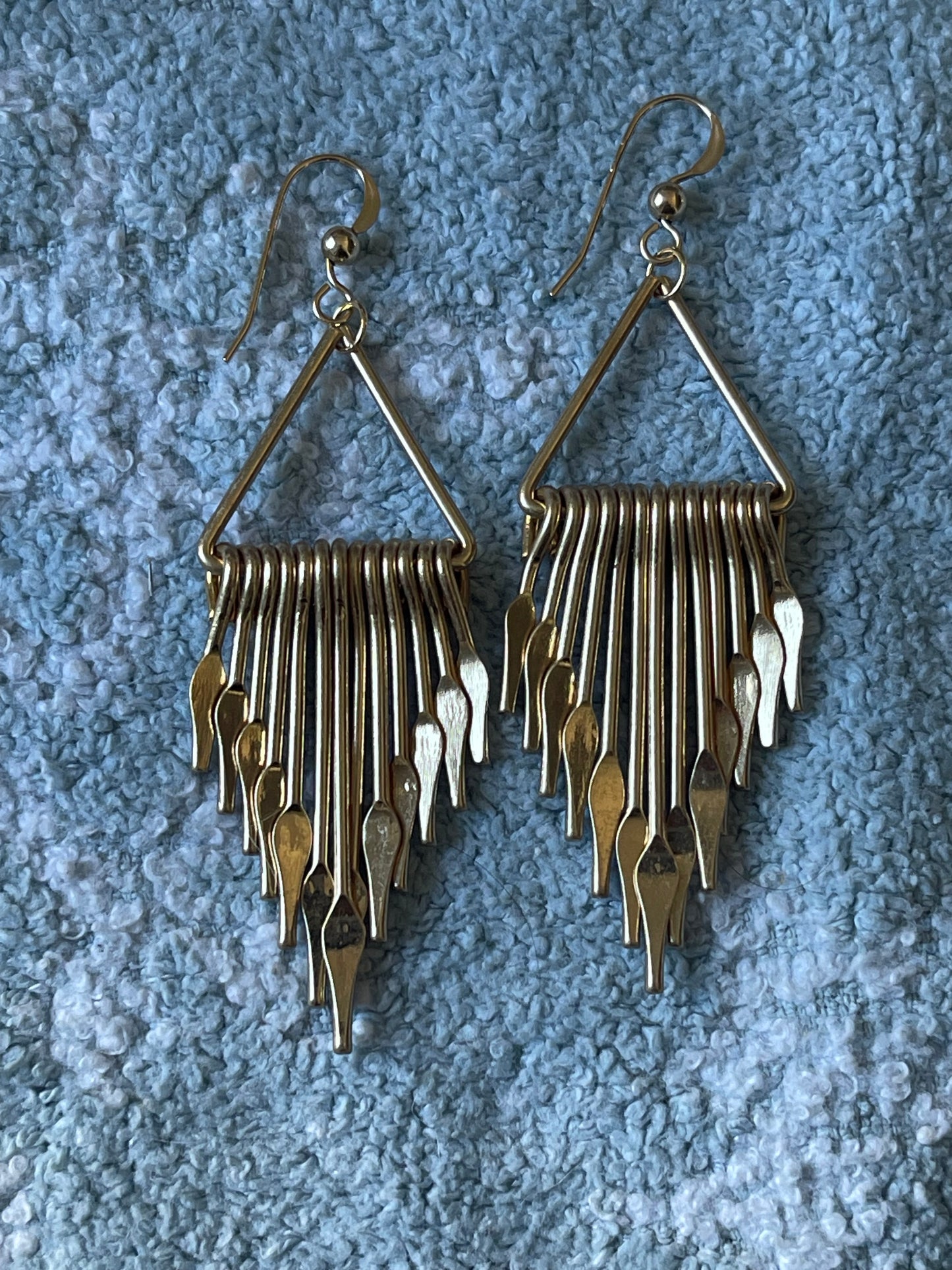 Golden Cascade Fringe Earrings