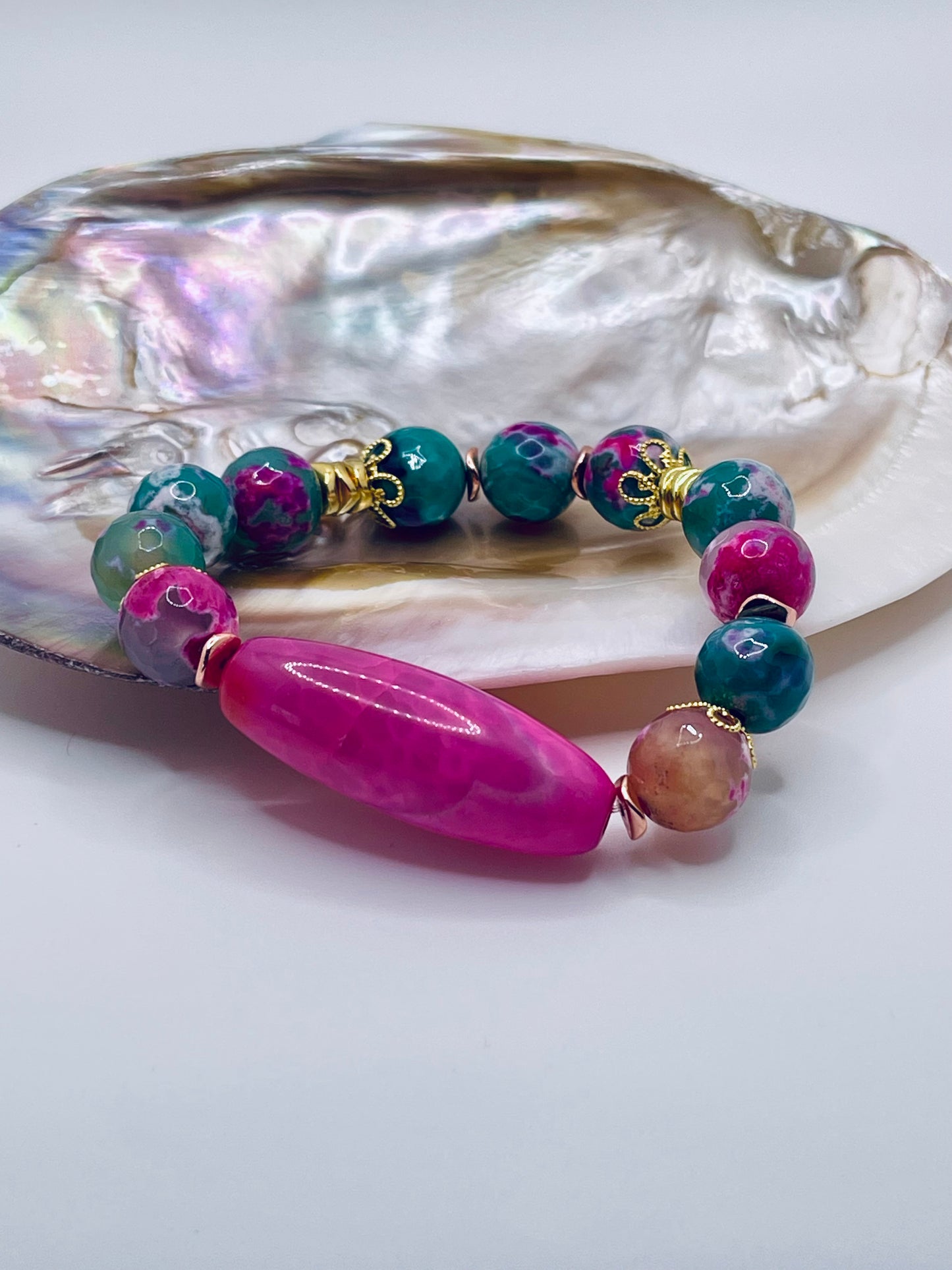 Lagoon Bloom Bracelet Stack
