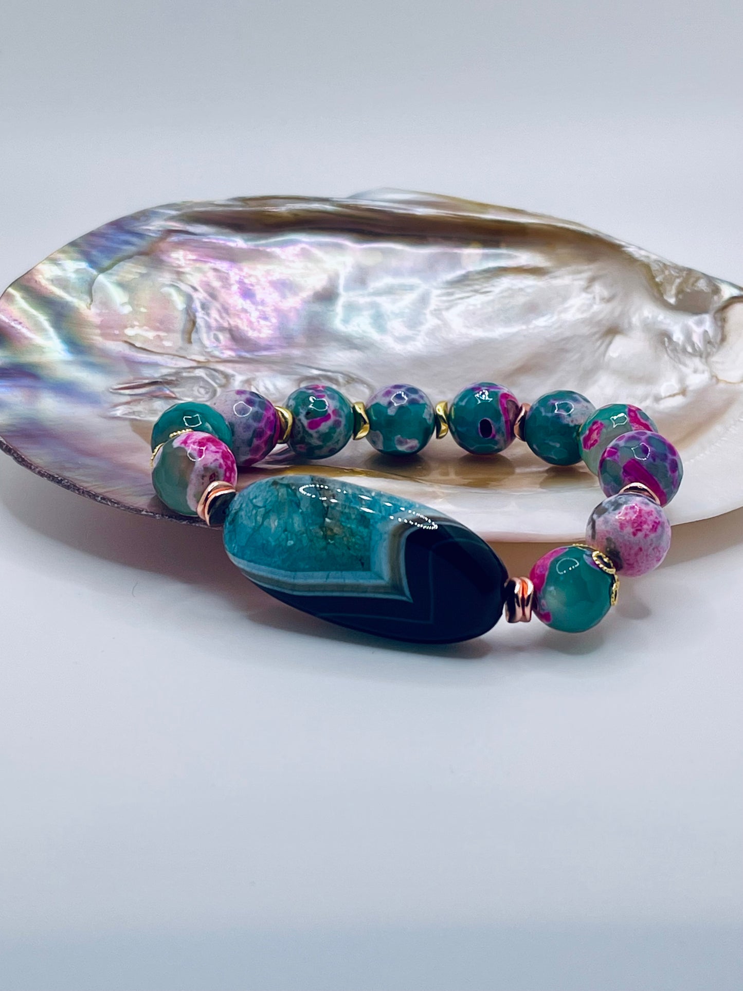 Lagoon Bloom Bracelet Stack