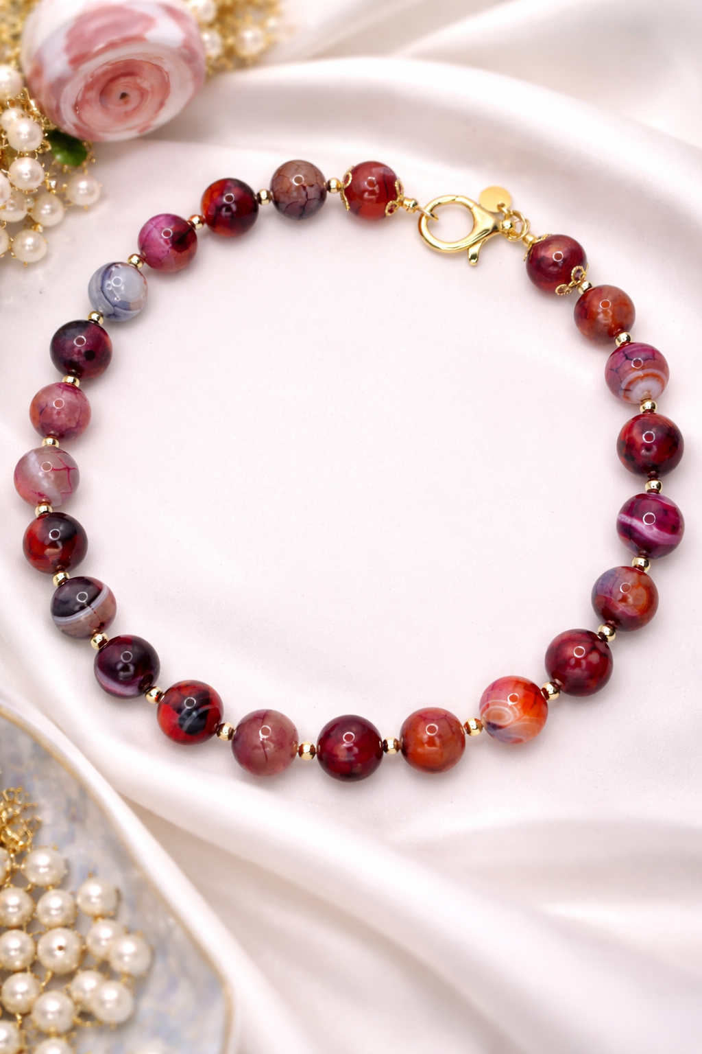 Ember Mosaic Agate Necklace