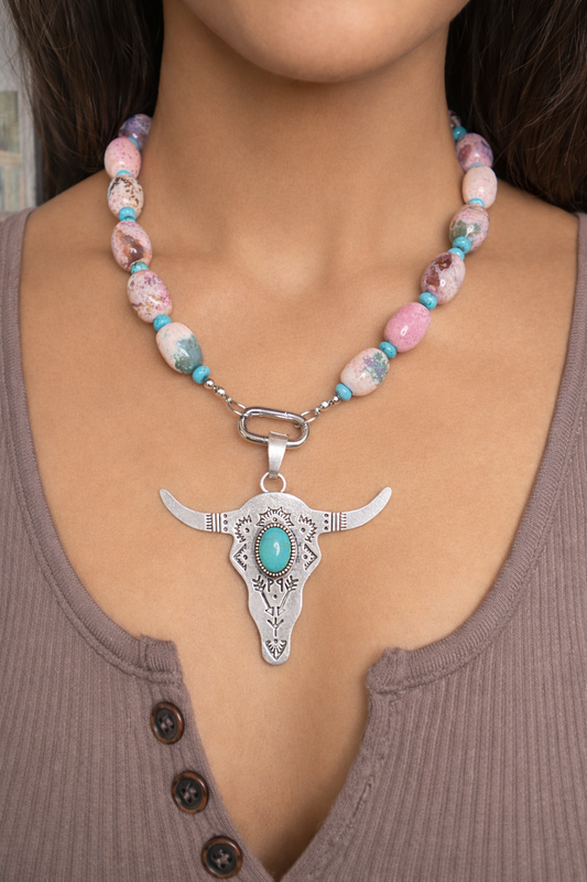 Desert Bloom Longhorn Necklace
