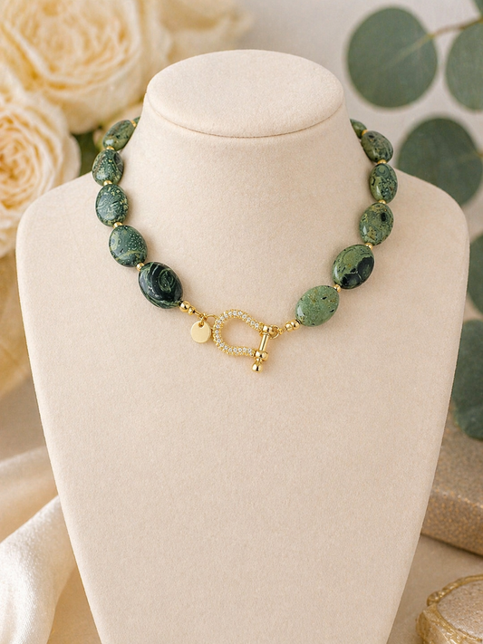 Emerald Grove Toggle Necklace