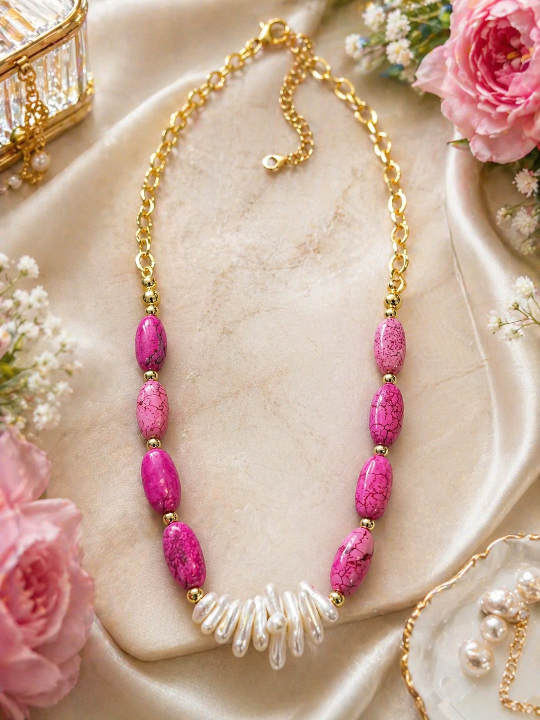 Pink Lagoon Pearl Necklace