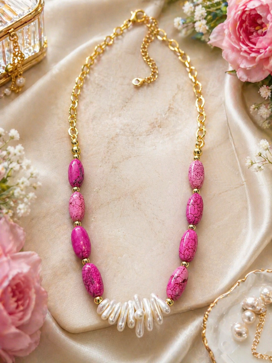 Pink Lagoon Pearl Necklace
